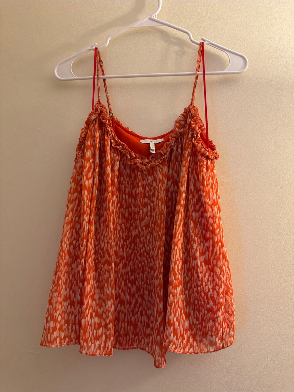 SALE JOIE Flowy Orange Silk Tank